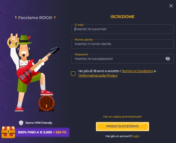 rollingslots casino reqistrazione